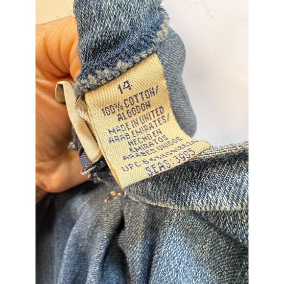 Vintage Route 66 Womens Blue Y2K Denim Halter Dress Size 14 Casual Open Back - Picture 3 of 8